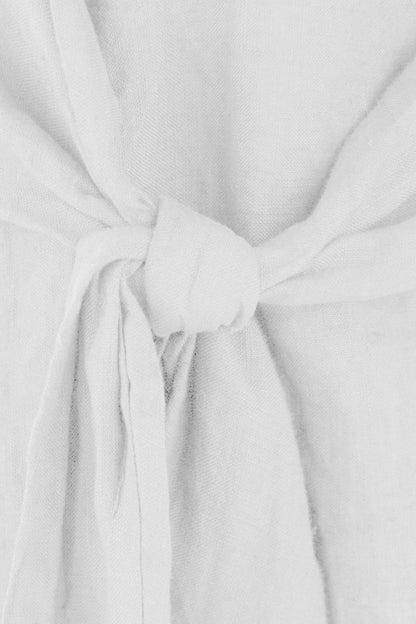 Sleeveless Side Tie Linen Top