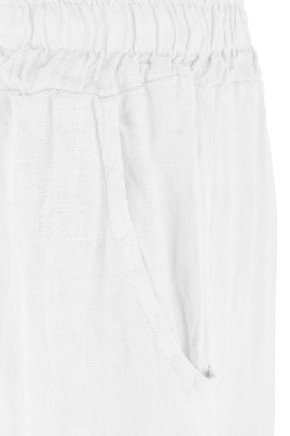 2 Pocket Wide Leg Linen Trouser