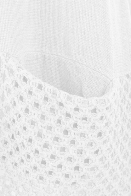 2 Pocket Crochet Detail Teabag Top