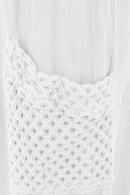 2 Crochet Pocket Barrel Leg Teabag Trouser