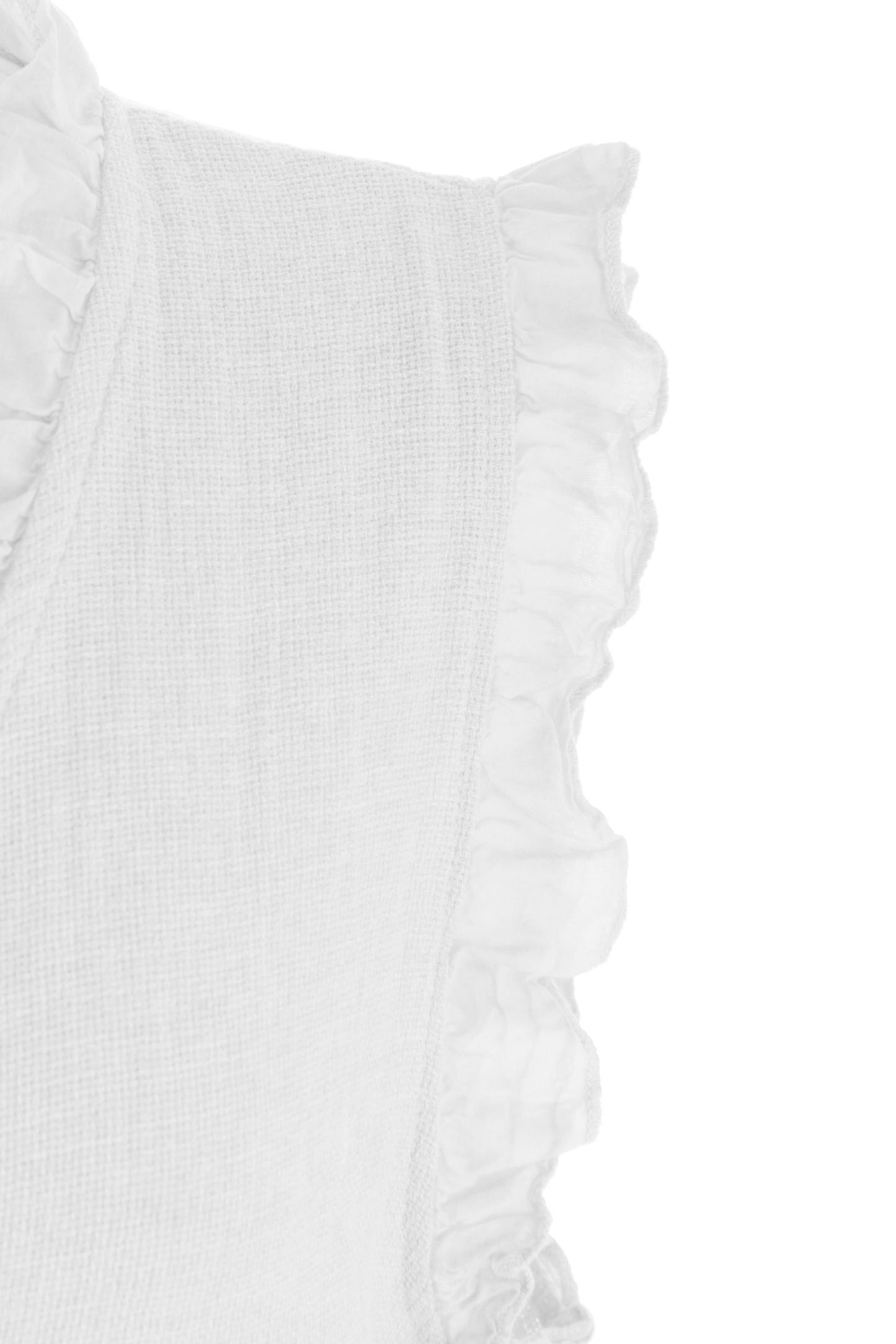 Sleeveless Frill Trim Teabag Top