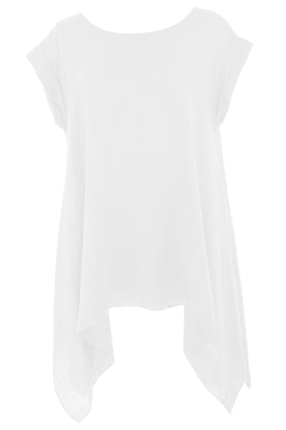 Hanky Hem Linen Top