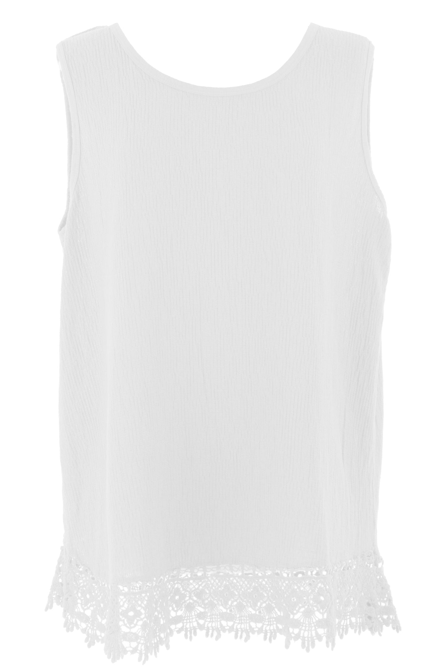 Crochet Trim Teabag Cotton Top