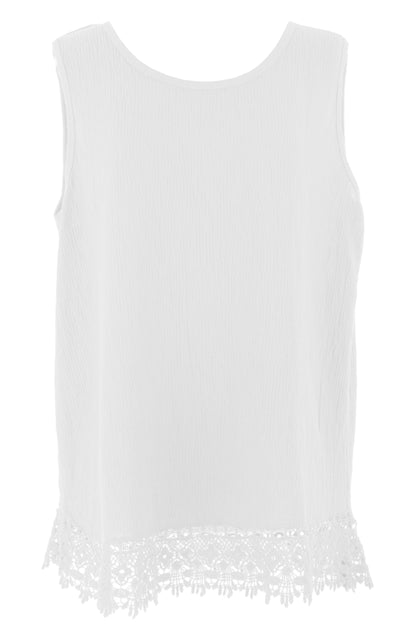 Crochet Trim Teabag Cotton Top