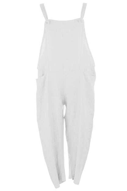 Tie Knot Linen Dungarees