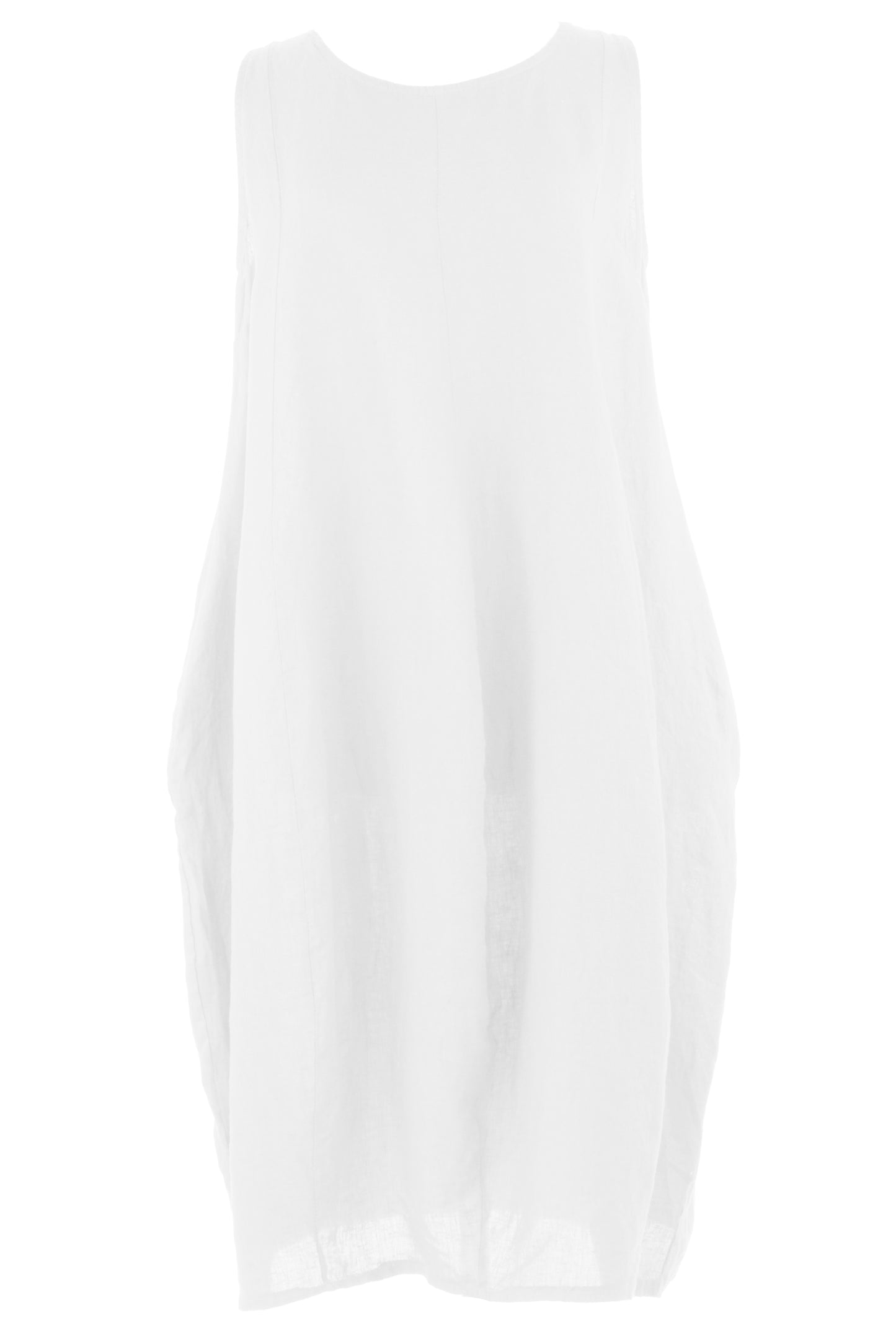 Sleeveless 2 Pocket Linen Dress