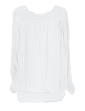 Load image into Gallery viewer, Ruched Neck Silk Blouse
