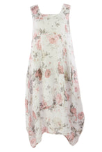 Load image into Gallery viewer, Floral Square Neck Linen Dress
