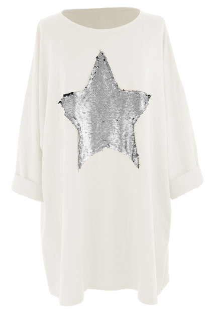 Sequin Star Jersey Tunic