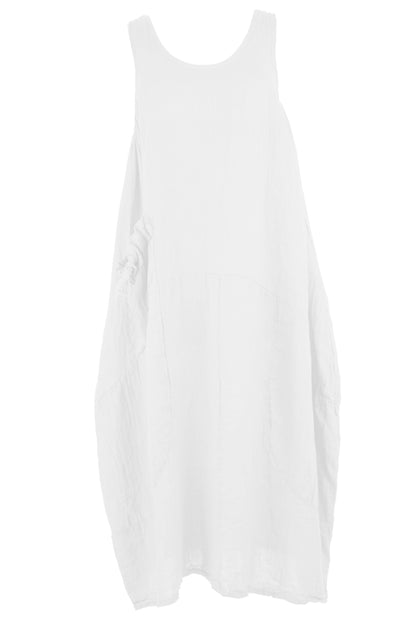 Sleeveless Pocket Linen Dress