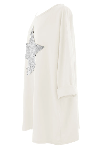 Sequin Star Jersey Tunic