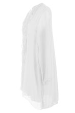 Load image into Gallery viewer, Frill Tassel Silk Blouse

