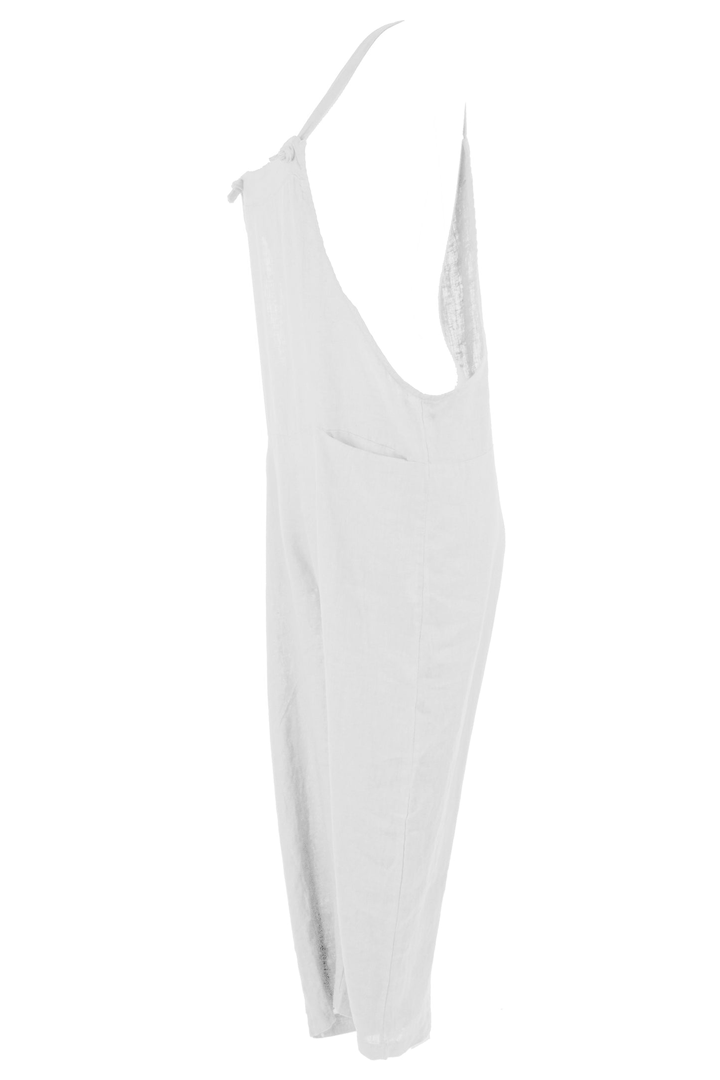 Tie Knot Linen Dungarees