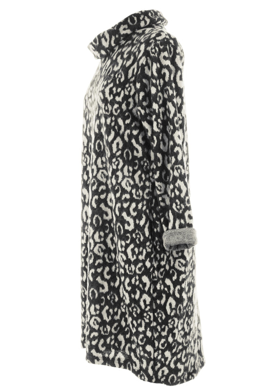 Cowl Cheetah Soft Knit Dress