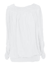 Load image into Gallery viewer, Ruched Neck Silk Blouse
