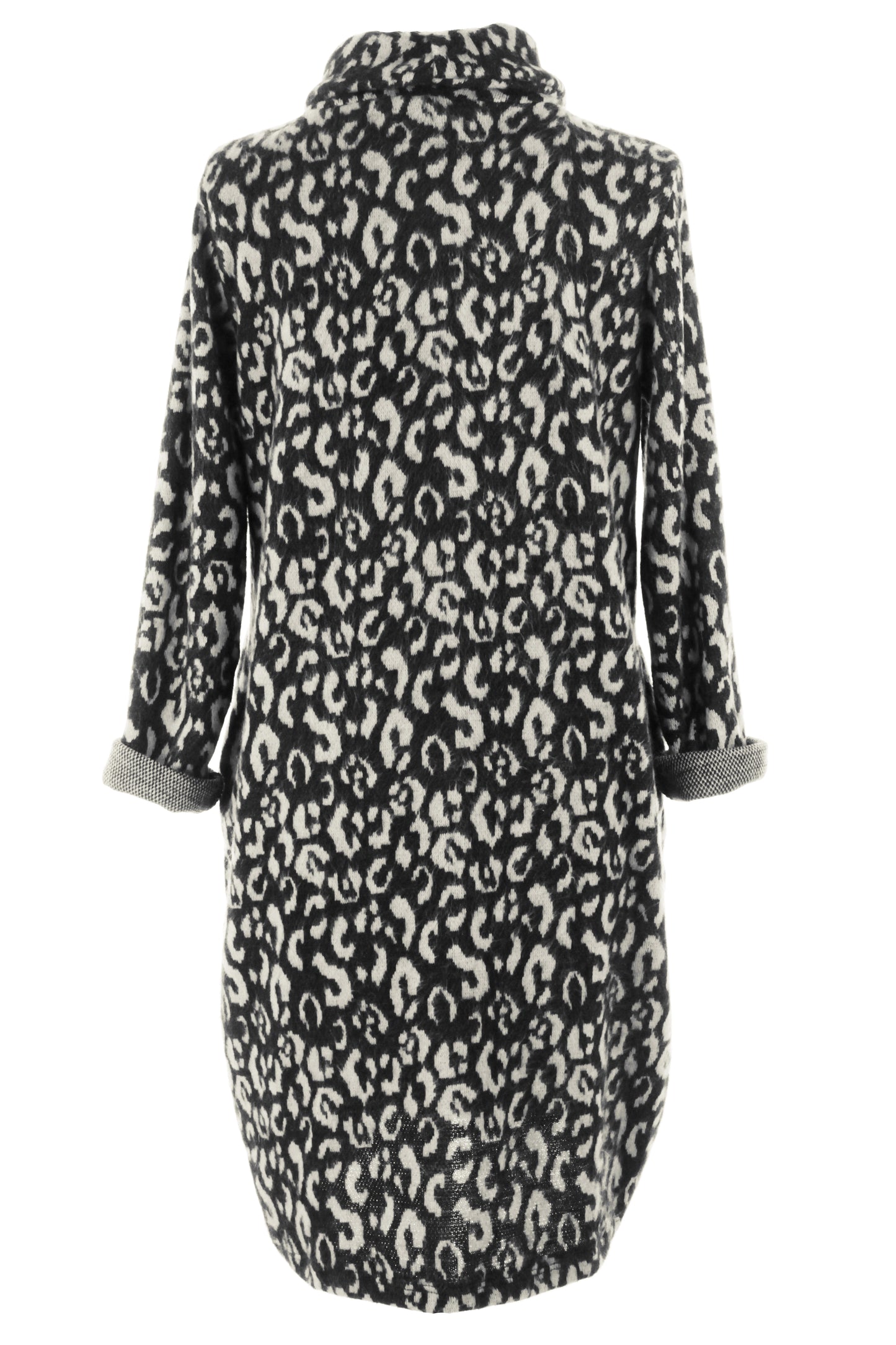 Cowl Cheetah Soft Knit Dress