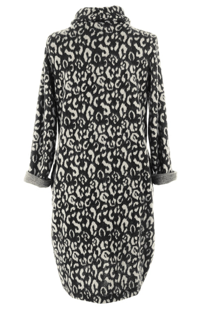 Cowl Cheetah Soft Knit Dress