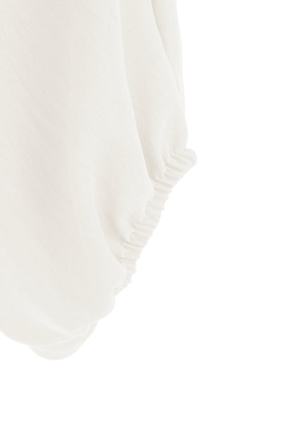 Puffball Hem Necklace Top