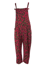 Load image into Gallery viewer, Leopard Jersey Dungarees
