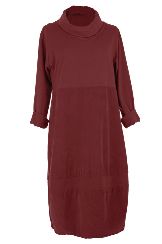 Cowl Corduroy Panel Midi