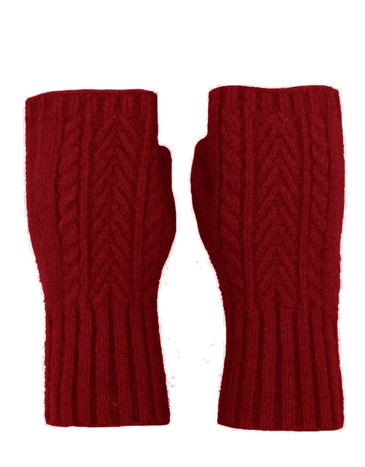 Fingerless Cashmere Knit Gloves