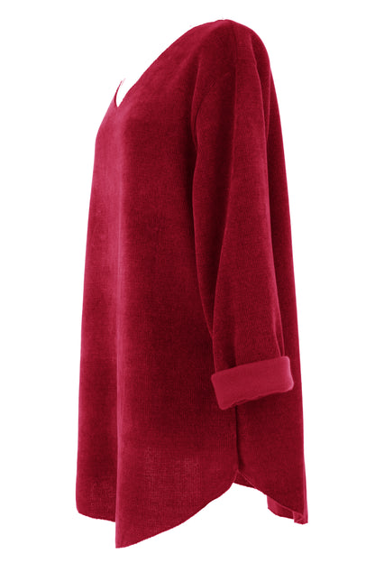 V Neck Chenille Necklace Top