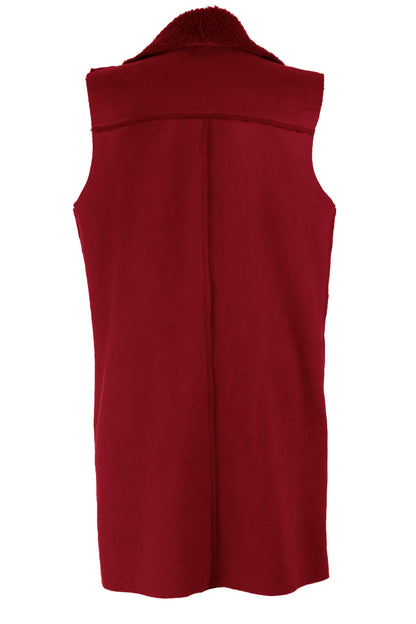 Waterfall Faux Suede Gilet