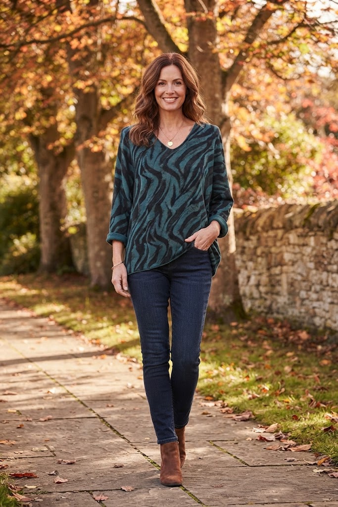 Zebra Print Lightweight Jumper
