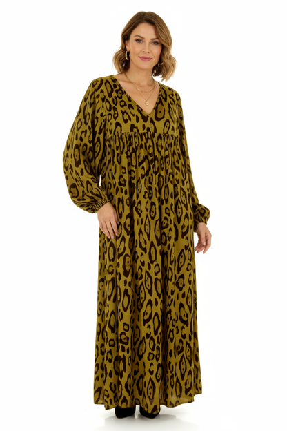 Leopard Print Maxi Dress