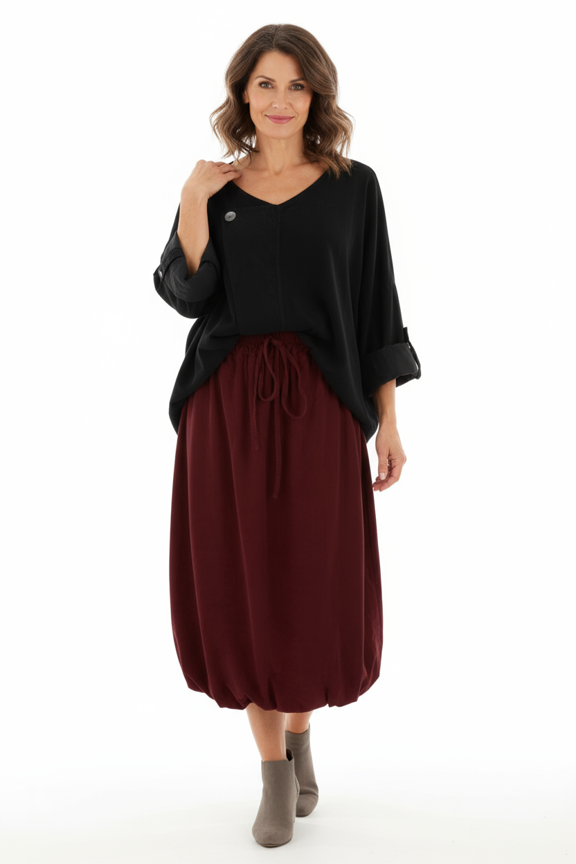 Puffball Corduroy Skirt