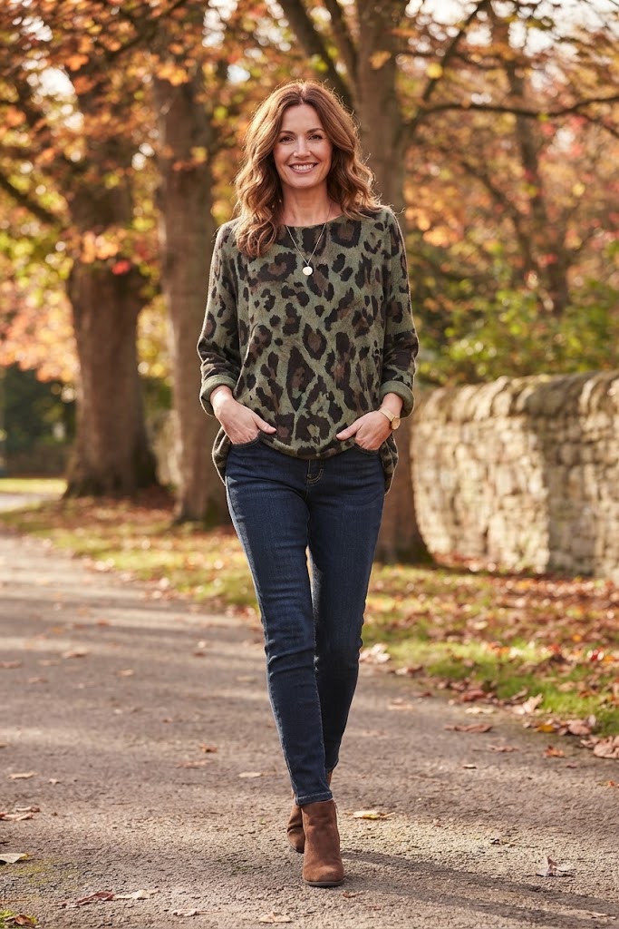 Leopard Print Lightweight Jumper