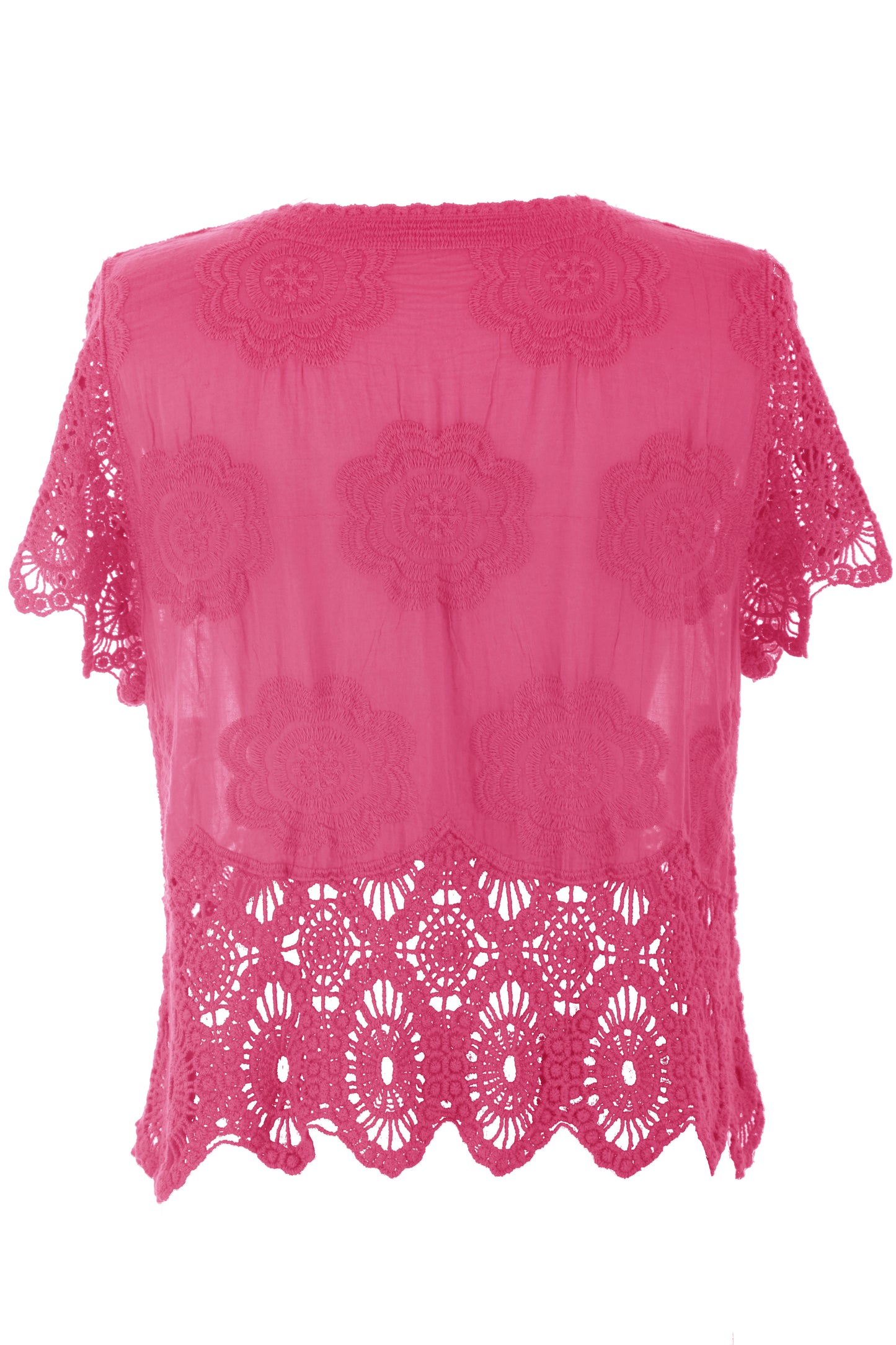 Crochet Trim Cotton Top