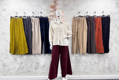 Wide Leg Corduroy Trouser