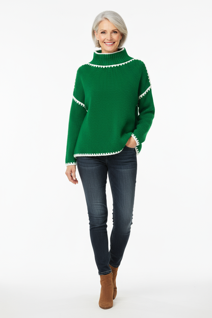 Stitch Detail Wool Jumper