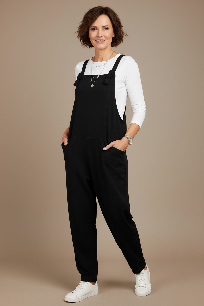 Acid Wash Jersey Dungarees