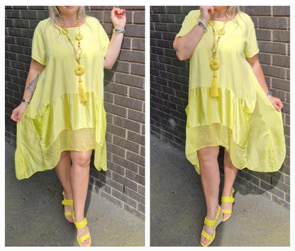 Silk Panel Tunic Dress