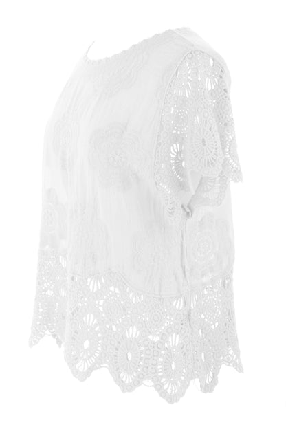 Crochet Trim Cotton Top