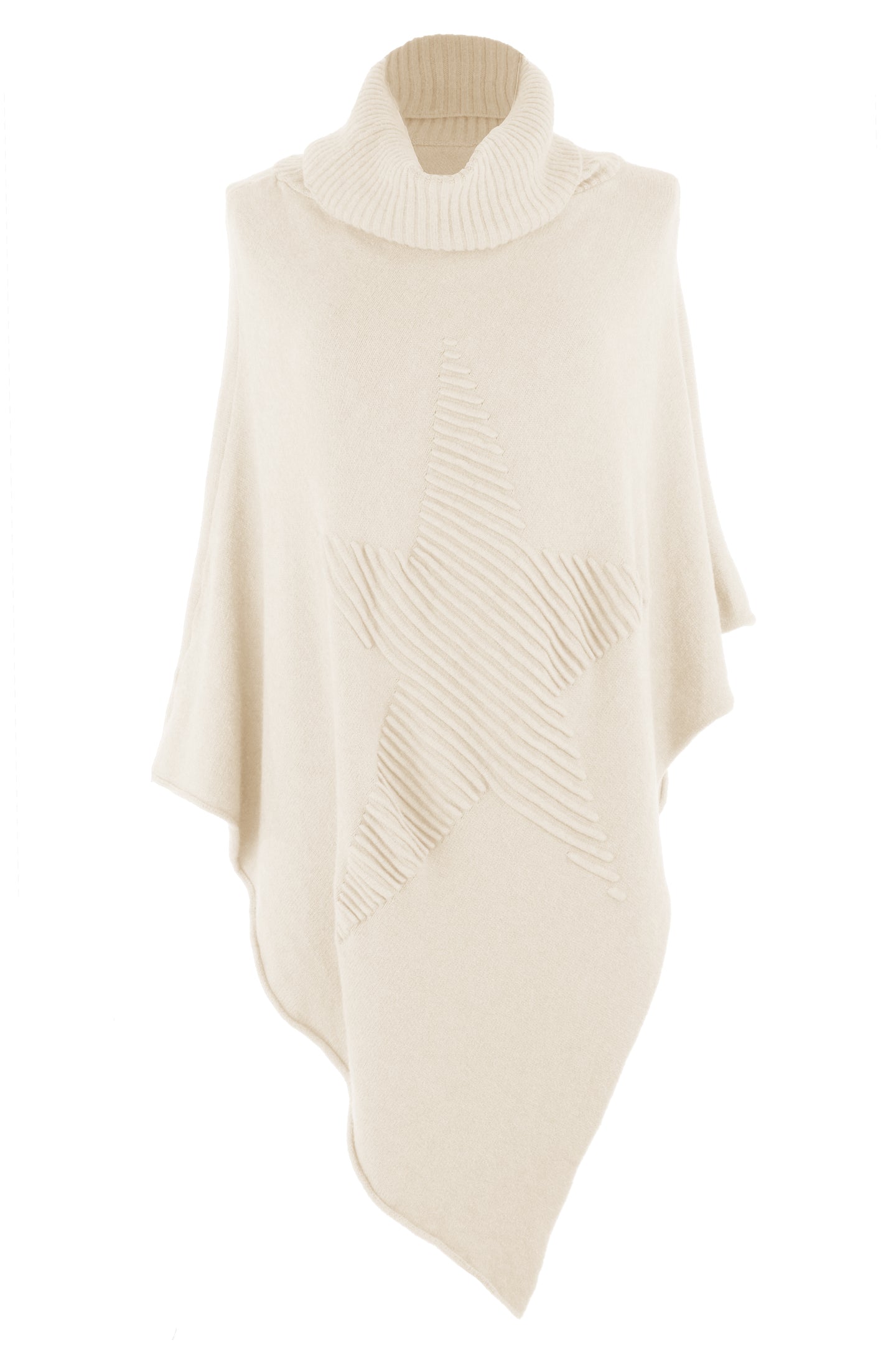 Polo Neck Star Poncho