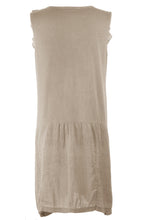 Load image into Gallery viewer, Frill Neck Linen Dress
