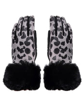 Load image into Gallery viewer, Leopard Print Suede Gloves
