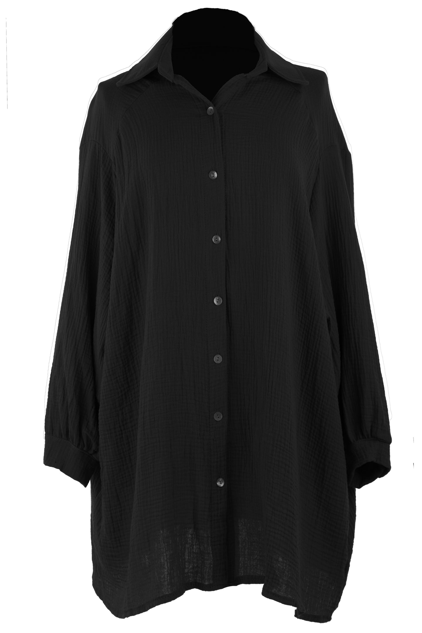 Eye Detail Crinkle Shirt