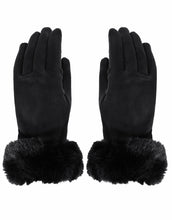 Load image into Gallery viewer, Faux Fur Cuff Suede Gloves
