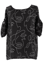 Load image into Gallery viewer, Abstract Face Print Top
