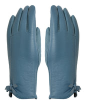 Load image into Gallery viewer, Bow Faux Leather Gloves
