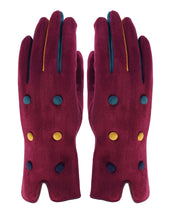 Load image into Gallery viewer, Button Detail Suede Gloves
