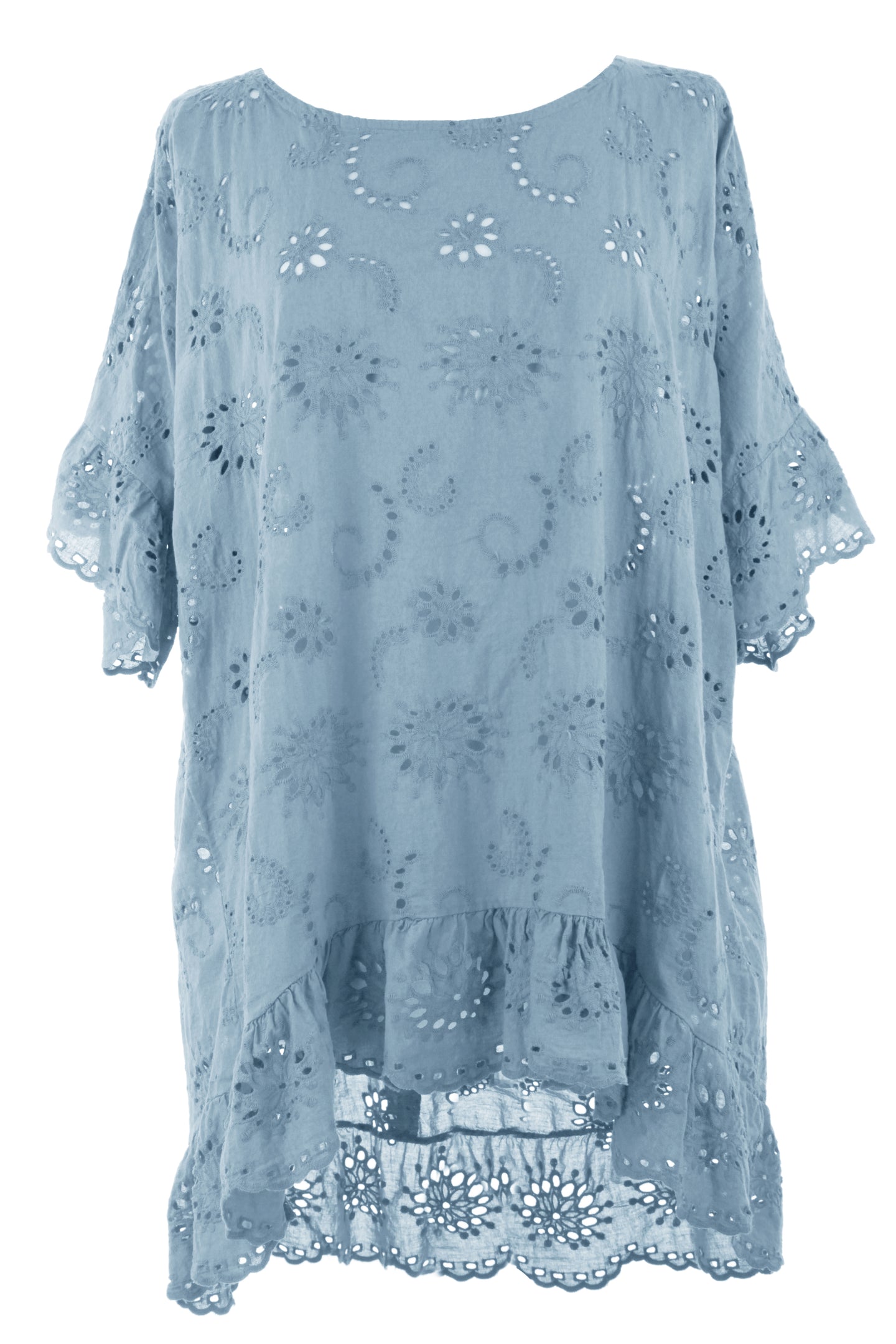 Broderie Anglaise Button Back Tunic