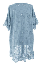 Load image into Gallery viewer, Broderie Anglaise Button Back Tunic
