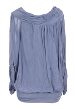 Load image into Gallery viewer, Ruched Neck Silk Blouse
