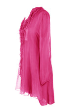 Load image into Gallery viewer, Frill Neck Silk Tassel Tunic
