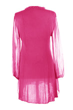 Load image into Gallery viewer, Frill Neck Silk Tassel Tunic
